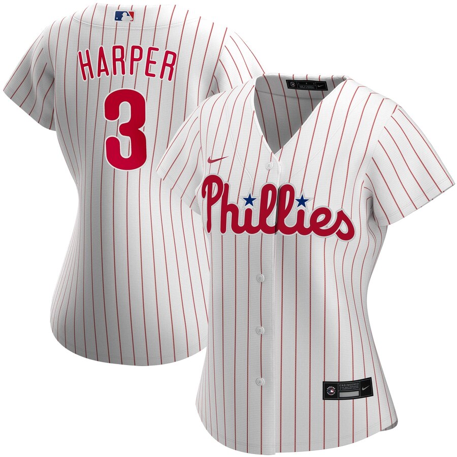 Philadelphia Phillies #3 Bryce Harper Nike Women's Home 2020 MLB Player Jersey White